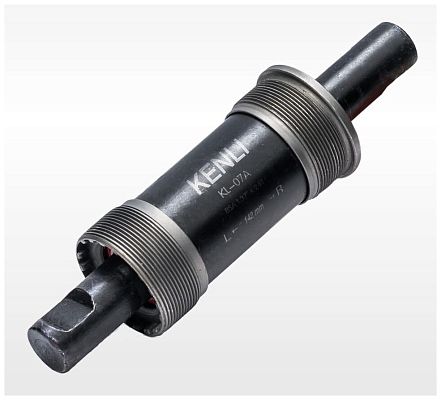 Каретка-картридж KENLI KL-07A, 68 мм, 142 мм, пром. подшипник, под клин, сталь, 68142