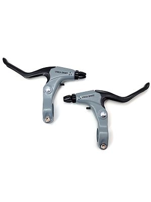 Комплект тормозных ручек Vinca sport VB 51 на руль 22.2 мм VB 51 grey Комплект тормозных ручек Vinca sport VB 51 на руль 22.2 мм VB 51 grey