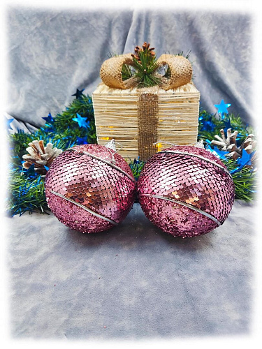 Набор шаров 10 см 2 шт розовый 9920391 Набор шаров 10 см 2 шт розовый 9920391