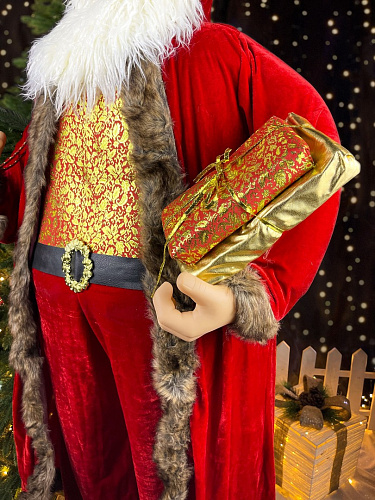 													Дед Мороз  150 см красный, золотой 18101-60 фото 4