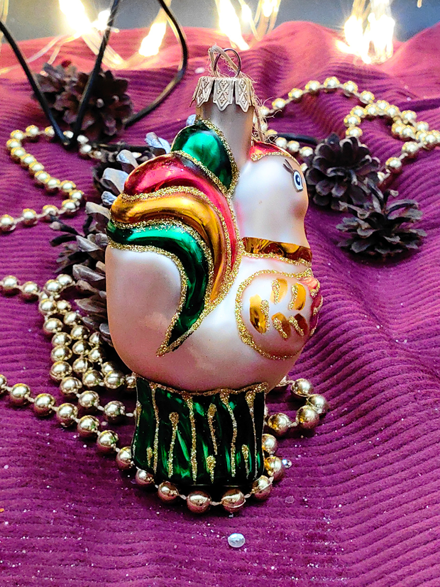 Елочная игрушка Петушок золото 11 см, стекло // петушок GOLD фото 3 Елочная игрушка Петушок золото 11 см, стекло // петушок GOLD фото 3