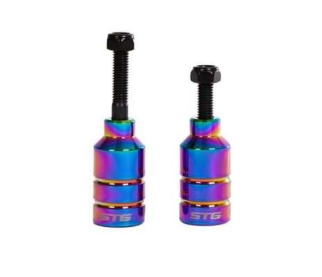 Пеги для трюкового самоката с осью, 22.2 мм, алюм., фиолет., 2шт. Х99068 Пеги для трюкового самоката с осью, 22.2 мм, алюм., фиолет., 2шт. Х99068