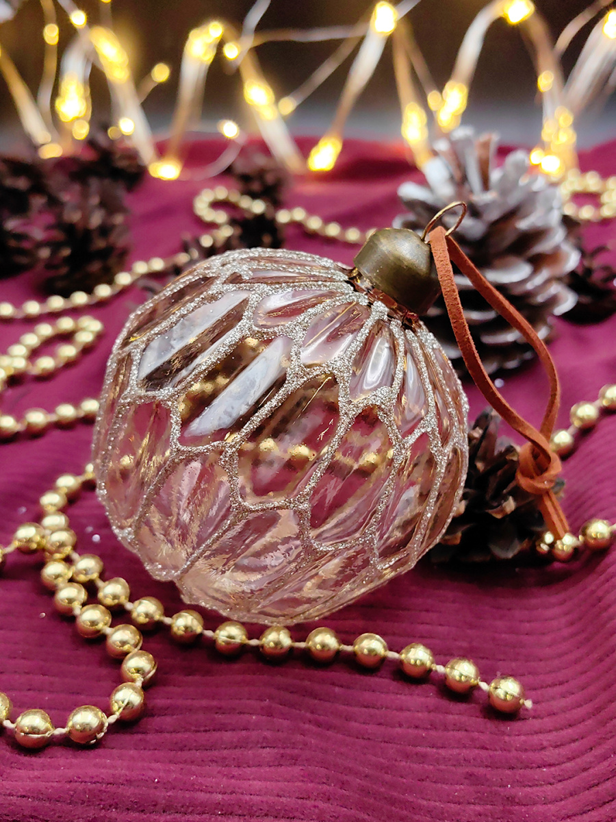 Шар прозрачно-персиковый 8 см, стекло Merry Green MG24009 фото 3 Шар прозрачно-персиковый 8 см, стекло Merry Green MG24009 фото 3