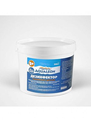Медленный стабилизированный хлор Aqualeon Дезинфектор комплекс 4 кг. Таблетки 20 гр DKM4T