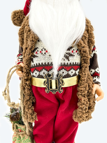 													Дед Мороз  45 см коричневый, красный S1074-18 фото 3