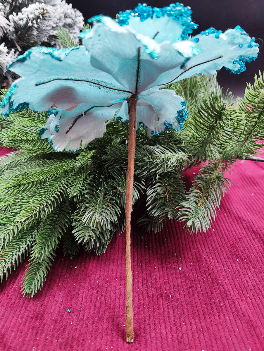 Цветок бирюзовый d 23 см Flo-12-4Bir фото 2 Цветок бирюзовый d 23 см Flo-12-4Bir фото 2