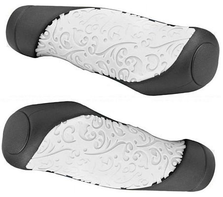 Грипсы STELS VLG-1003AD2 134.5 мм черно-белые 150190