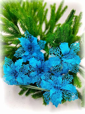 Цветок (5 шт.) голубой d  см Flo-5LBlue