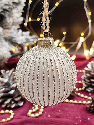 Шар прозрачный матовый 8 см, стекло Merry Green MG24077