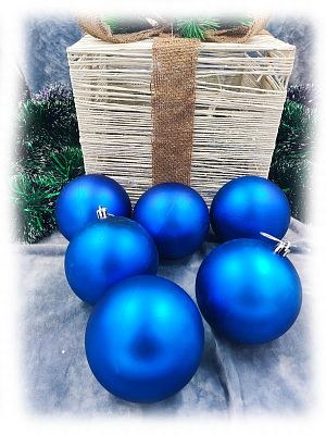 Набор шаров 10 см 6 шт синий 100MP06-01B