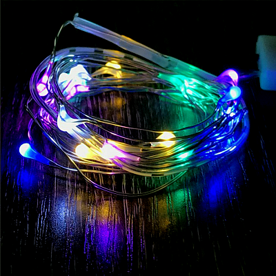 Светодиодная нить Роса 2 м 20 LED МИКС K130-308 Светодиодная нить Роса 2 м 20 LED МИКС K130-308