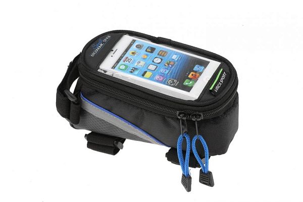Велосумка на раму Vinca sport , 180х85х85мм,   черная FB 07S black/blue