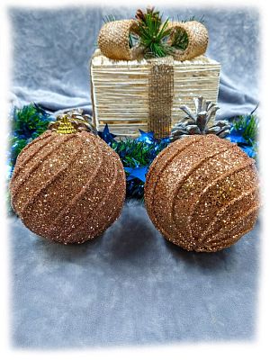 Набор шаров 10 см 2 шт молочный шоколад 130582MC10