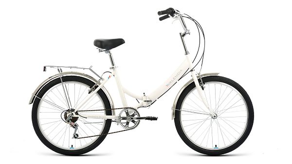 Велосипед городской складной FORWARD VALENCIA 24 2.0 24" 16" 6 ск. белый/красный RBK22FW24079 2022 г