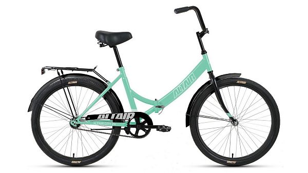 Велосипед городской складной ALTAIR City 24" 16" 1 ск. мятный/серый RBK22AL24013 2022 г.