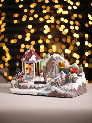 Новогодняя композиция  37х23х24 см MG0627-14