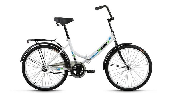 Велосипед городской складной ALTAIR City 24" 14" 1 ск. белый глянцевый ALTAIR City 24 14" белый 