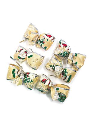 Набор украшений Бант 12x6 см. желтый 6шт BantB-Yellow5