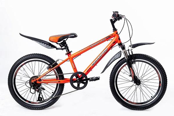 Велосипед горный MAXXPRO STEELY 20 20" 11,5" 7 ск. оранжево-черный N2001-4 2021