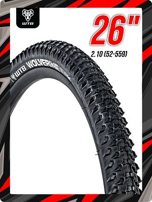 Велопокрышка WTB 26"x2.10 (52-559) WOLVERINE COMP  черный Х106944 Велопокрышка WTB 26"x2.10 (52-559) WOLVERINE COMP  черный Х106944