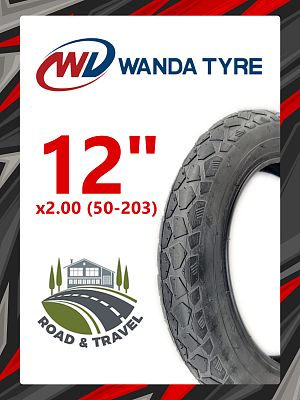 Велопокрышка Wanda 12"x2.00 (50-203) P1427  черный RTRP14270001