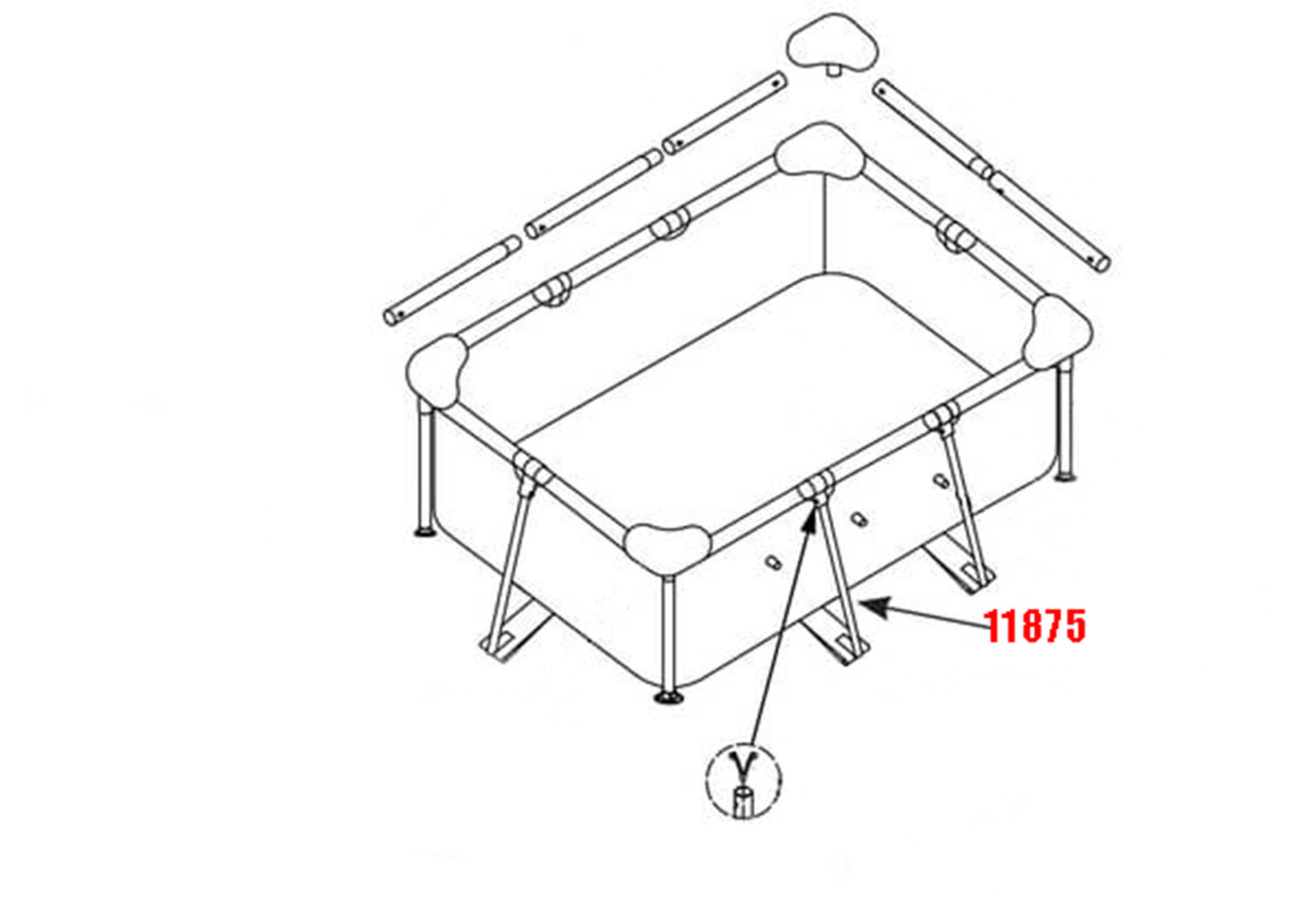 Боковая опора каркасных бассейнов 300х200х75см 11875 фото 2 Боковая опора каркасных бассейнов 300х200х75см 11875 фото 2