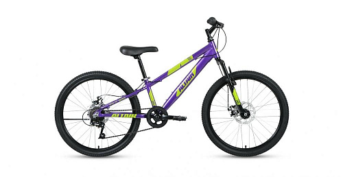 													Велосипед горный хардтейл  ALTAIR AL 24 D 24" 12" фиолетовый/зеленый RBKT1J347005 