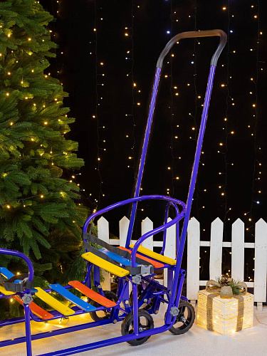 Санки-коляска детские Погодки Универсал 1 синий 7361591 фото 3 Санки-коляска детские Погодки Универсал 1 синий 7361591 фото 3