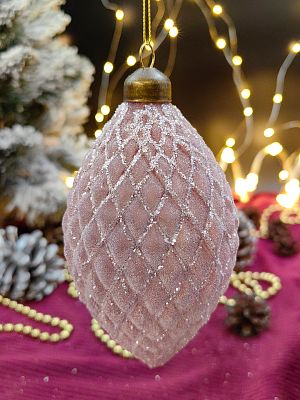 Шар орхидея 8x15 см, стекло Merry Green MG24194