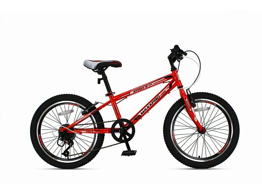 Велосипед горный MAXXPRO STEELY 20 LITE 20" 11,5" 6 ск. красно-белый N2000-2 2021