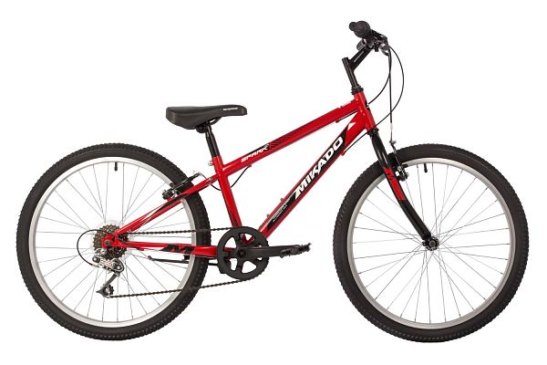 Велосипед горный MIKADO Spark JR 24" 12" 6 ск. красный 24SHV.SPARKJR.12RD2 2022