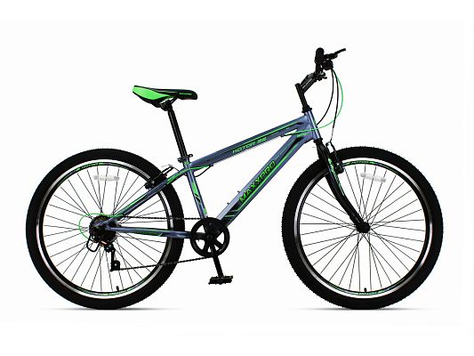 Велосипед горный MAXXPRO KATAR 26" 14" 6 ск. серо-зеленый N2600-2 2021