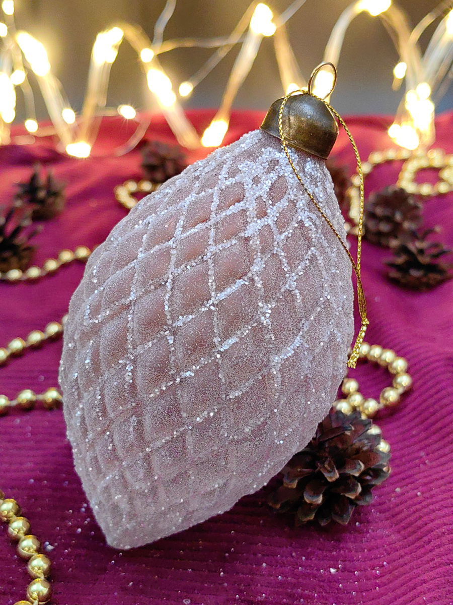 Шар орхидея 8x15 см, стекло Merry Green MG24194 фото 2 Шар орхидея 8x15 см, стекло Merry Green MG24194 фото 2