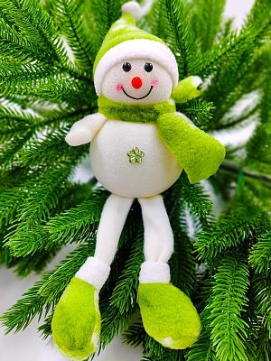 Снеговик 14 см салатовый 27010-1Green1 Снеговик 14 см салатовый 27010-1Green1