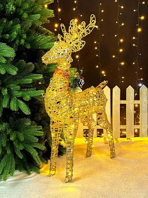 Светодиодная фигура Олень золото 70x40 см см проволока TY-8 Светодиодная фигура Олень золото 70x40 см см проволока TY-8