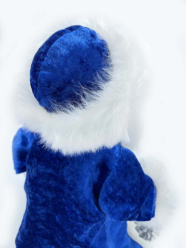 													Дед Мороз музыкальный, танцующий 40 см синий Р-1825 фото 3