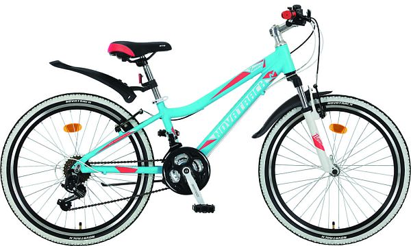 Велосипед горный Novatrack NOVARA 24" 14" 18 ск. аквамарин 24AHV.NOVARA.14BL8 