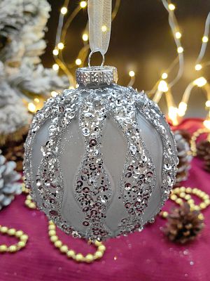 Шар туманный 8 см, стекло Merry Green MG24206