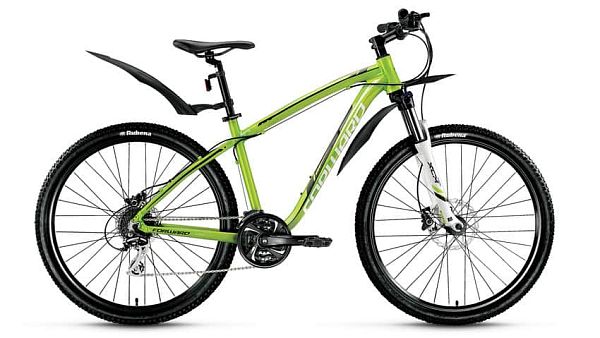 Велосипед горный FORWARD Agris 27,5 3.0 disc 27.5" 19" 24 ск. зеленый глянцевый FORWARD Agris 27,5 3