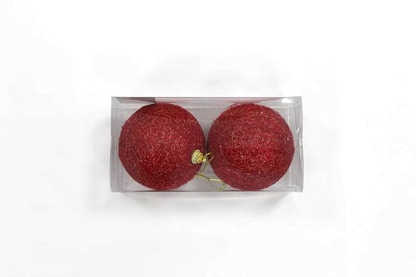 Набор шаров 10 см 2 шт красный 9918168