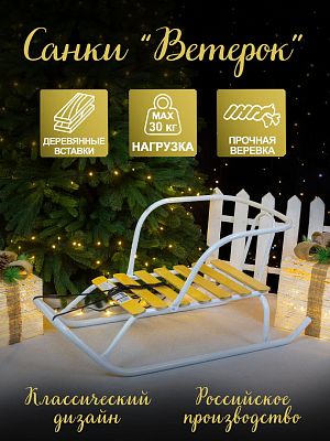 Санки детские Ветерок 1 белый 9234874/В1/Б