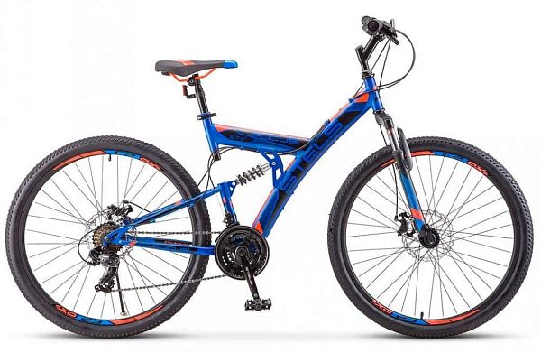 Велосипед горный двухподвес  STELS Focus MD 27.5" 19" синий LU075947 