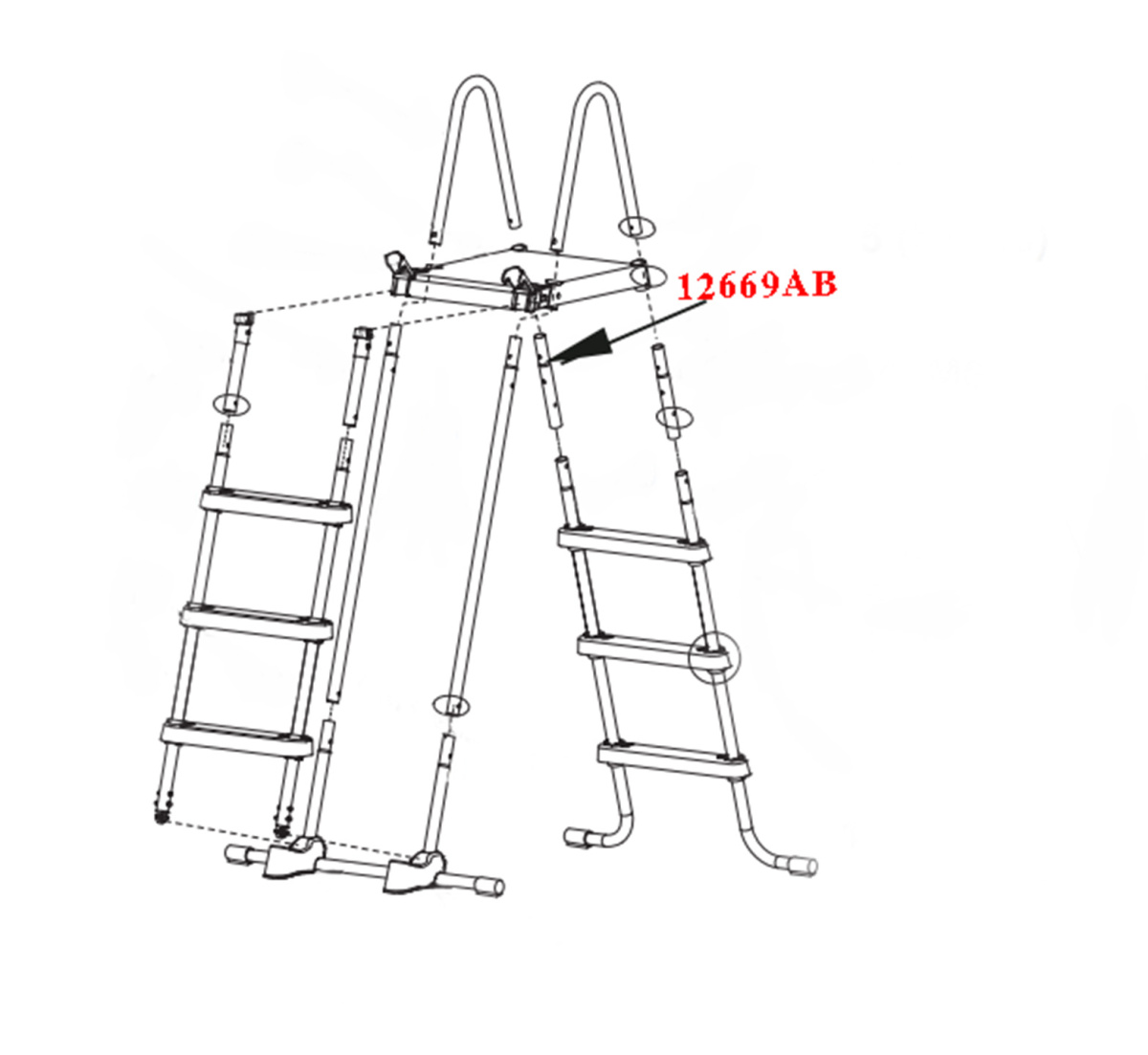 Верхняя часть ножки В лестницы 28076 12669АВ фото 2 Верхняя часть ножки В лестницы 28076 12669АВ фото 2