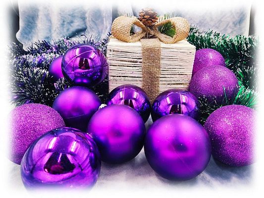 Набор шаров 5,5 см 12 шт фиолетовый AL-13-45Vio