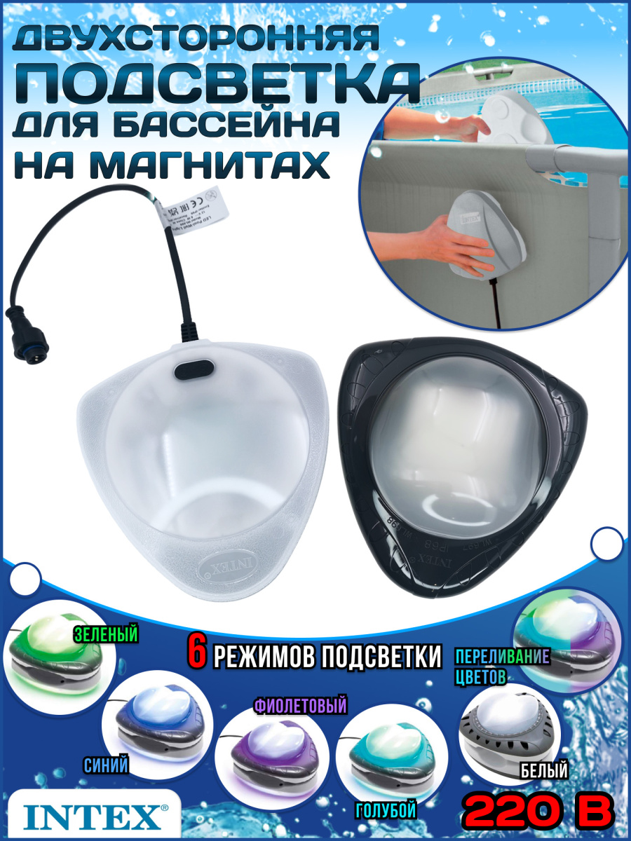 Светодиодная подсветка для бассейна на магните 28698 Светодиодная подсветка для бассейна на магните 28698