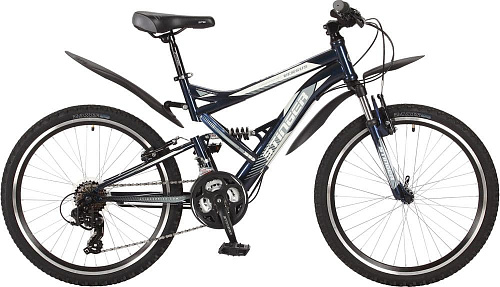 													Велосипед горный двухподвес  Stinger VERSUS 24" 16,5" синий 24SFV.VERSUS.16BL7 