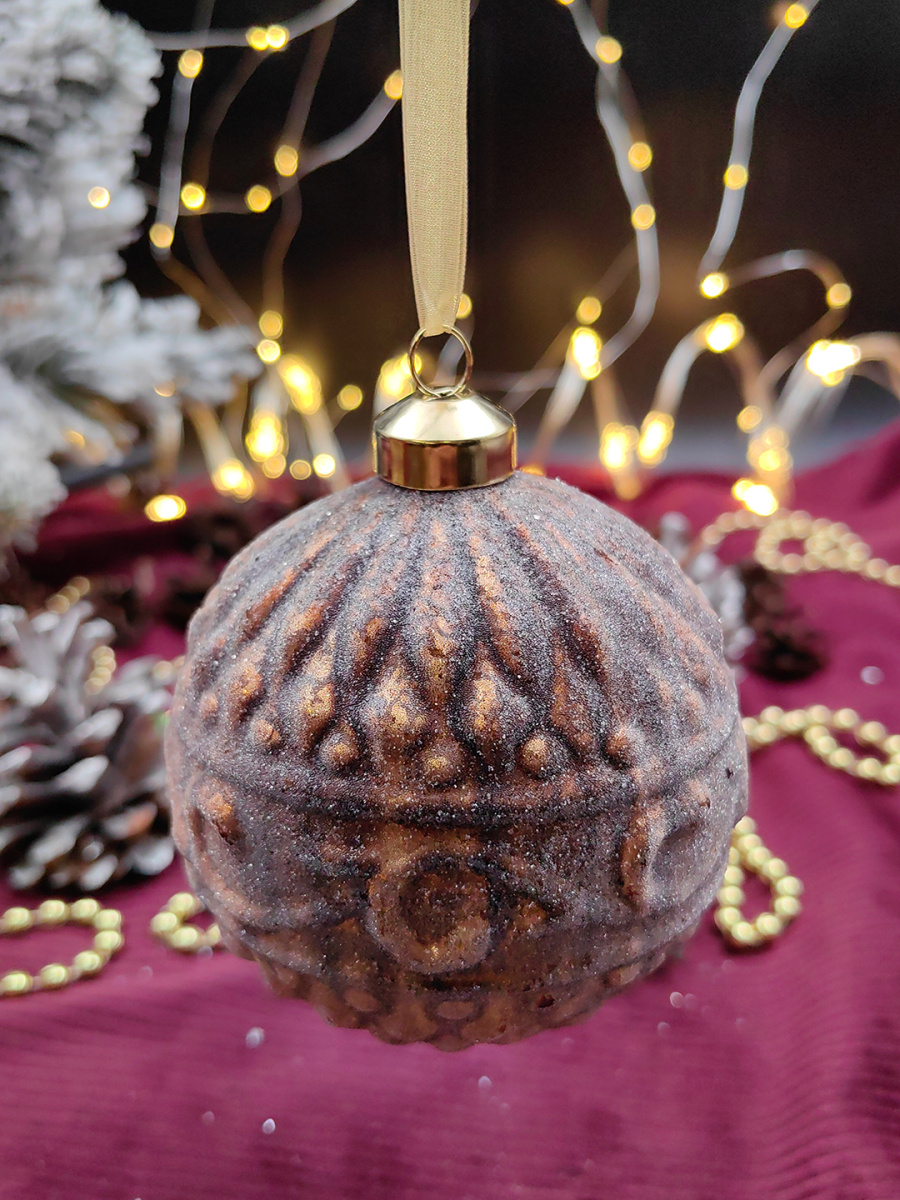 Шар бронзовая эпоха 10 см, стекло Merry Green MG24166 Шар бронзовая эпоха 10 см, стекло Merry Green MG24166