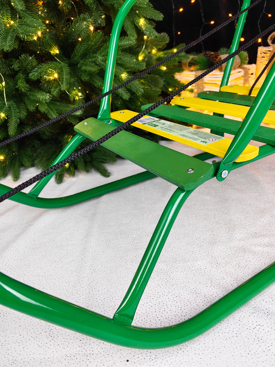 Санки с ручкой детские Ветерок 6 зеленый 7082444/В6/32 фото 8 Санки с ручкой детские Ветерок 6 зеленый 7082444/В6/32 фото 8