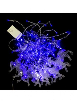 Уценка Светодиодная бахрома 3 м, синий 12 шт., , провод , К130-813