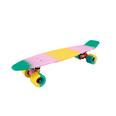 Скейтборд Tech Team MULTICOLOR 22" зелено-розово-желтый NP001150
